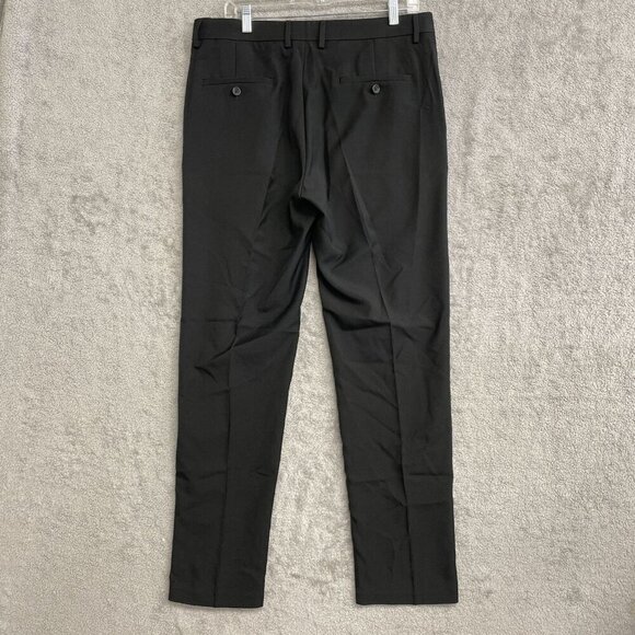 Kenneth Cole Reaction Men's 34X32 Techni-Cole Black Dress Pants Polyester - Picture 3 of 6